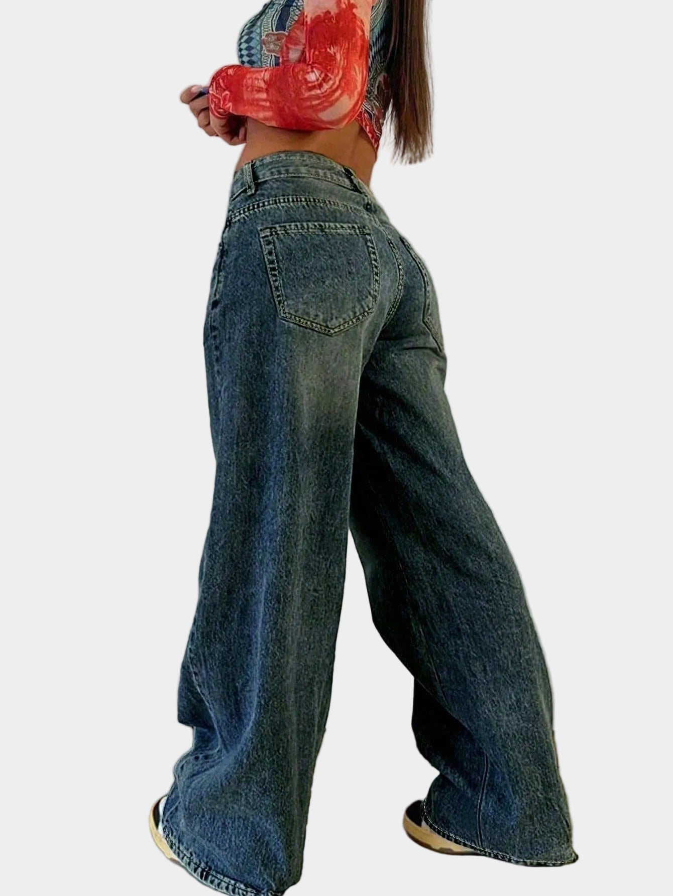 Giulia Monroe | High-Waist Wide Leg Light Wash Jeans