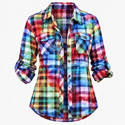 Harriet Chamberlain | Blouse à carreaux boutonnée