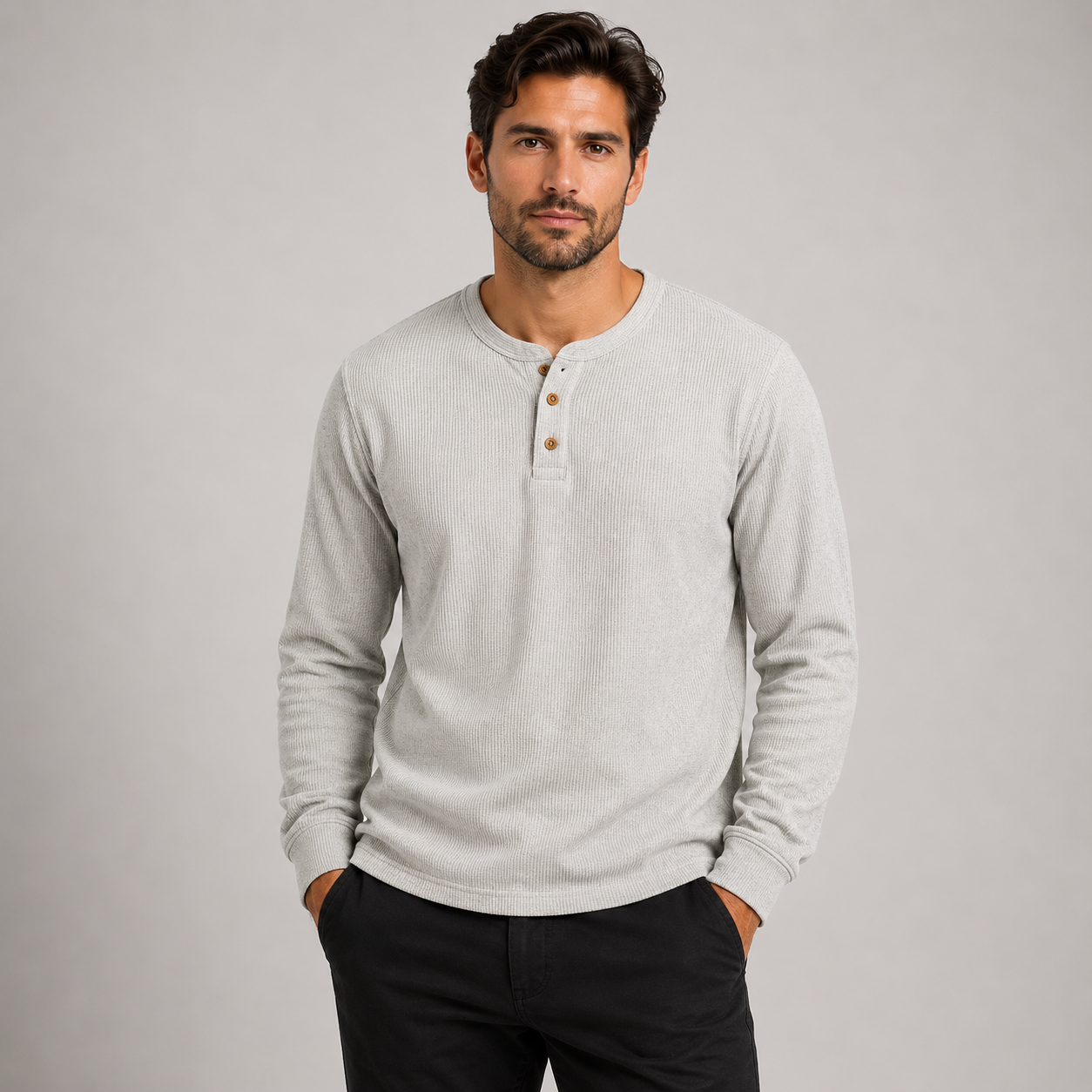 HenryDaviesSoftHenleyNeckShirtforMen-model.png