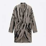 Imogen Sheffield | Zebra Print Wrap Midi Dress