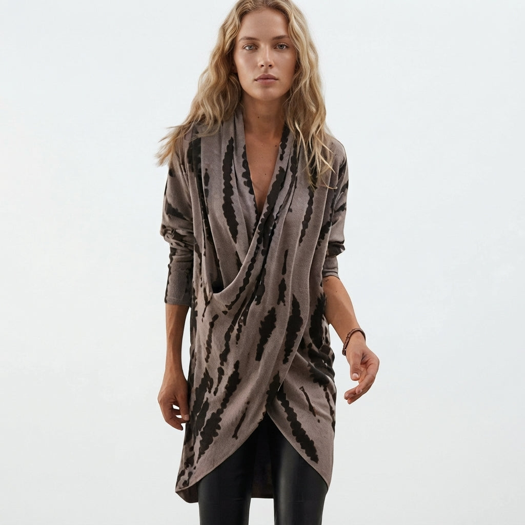 Imogen Sheffield | Zebra Print Wrap Midi Dress