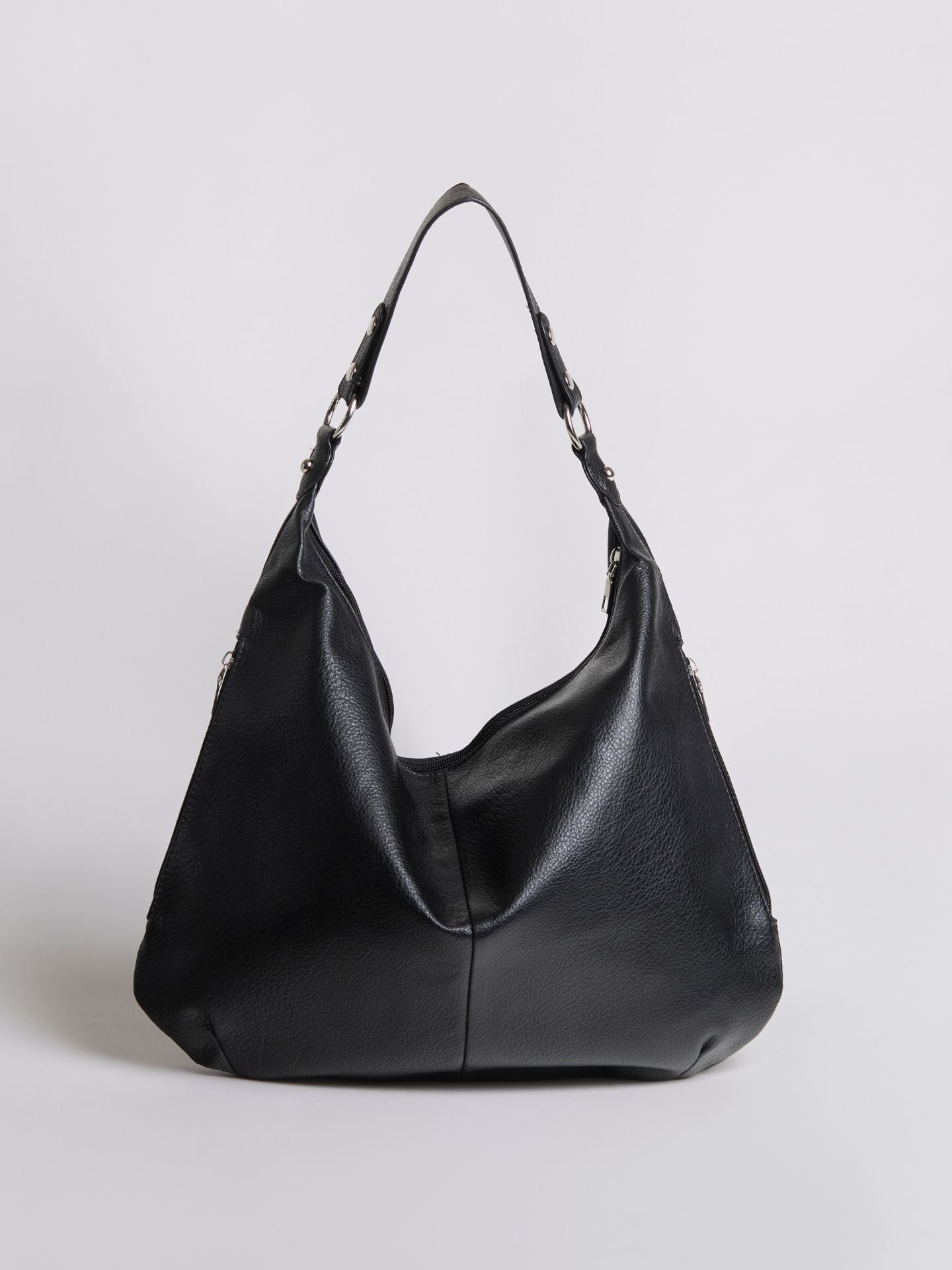 Adeline Vosburgh | Black Leather Shoulder Bag for Women