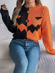 Carved Grin | Jack-o'-Lantern Halloween Sweater For Women