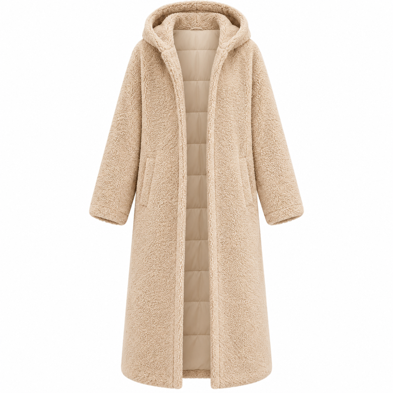 Isabelle Thornton | Reversible Sherpa-Lined Long Puffer Coat
