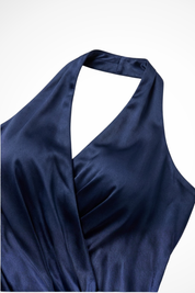 Isabelle Laurent | Satin Halter Maxi Dress For Women