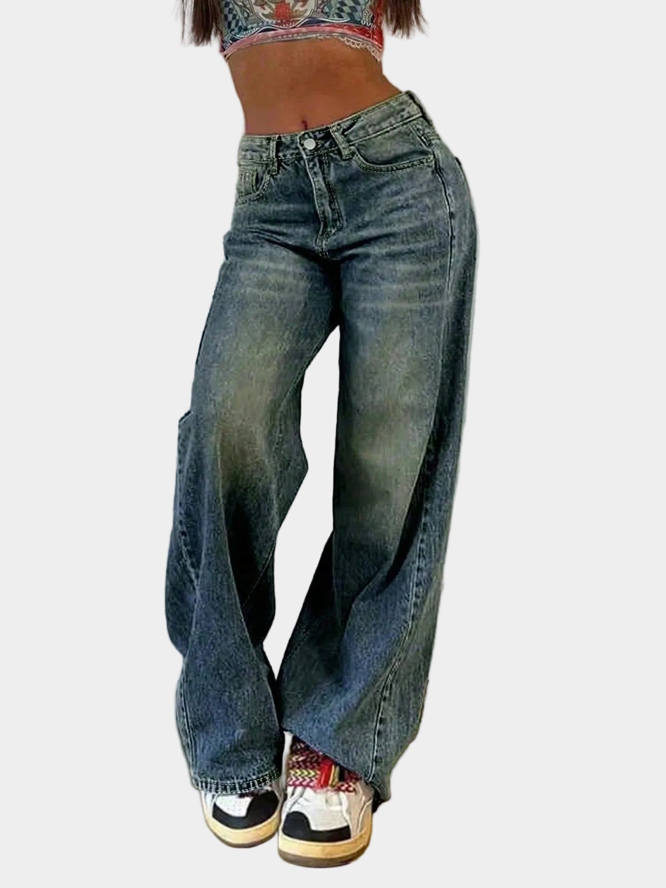 Catalina Vossemont | High-Waist Straight-Leg Light Blue Boyfriend Jeans