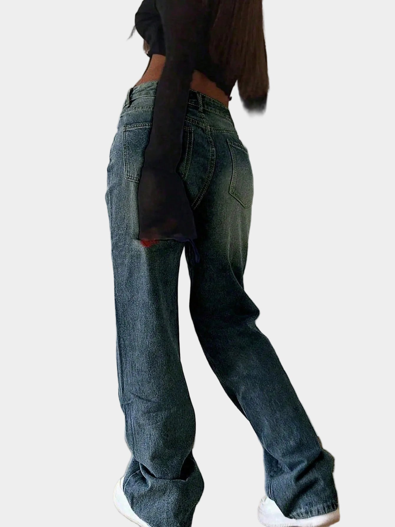 Catalina Vossemont | High-Waist Straight-Leg Light Blue Boyfriend Jeans
