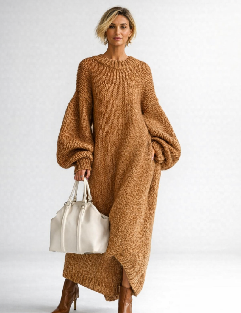 Arabella Scott | Oversized Chunky Knit Maxi Dress