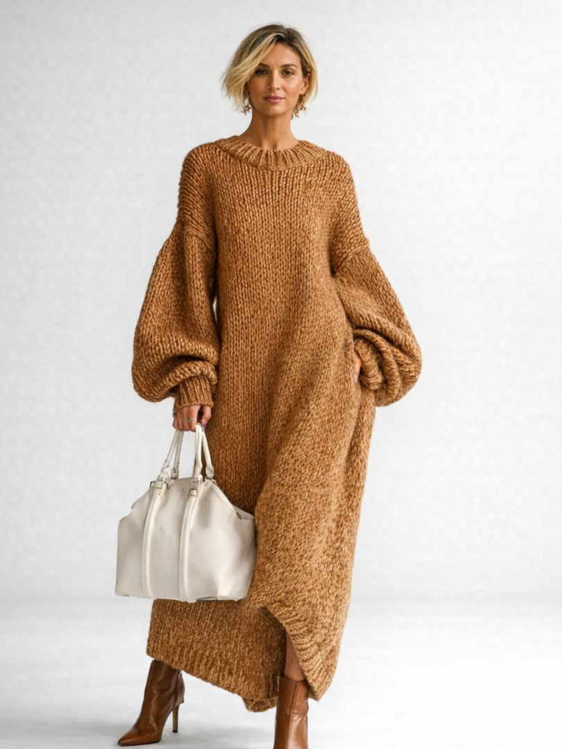 Arabella Scott | Oversized Chunky Knit Maxi Dress