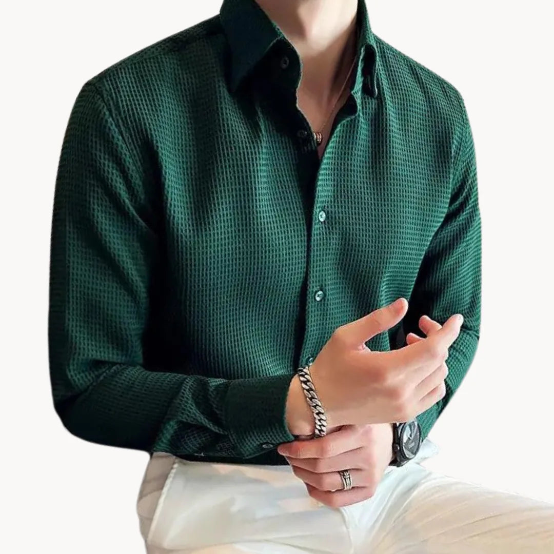 Oliver Kensington | Textured Dress Shirt For Men