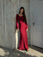 Arabella Sinclair | Elegant Satin Maxi Dress For Women