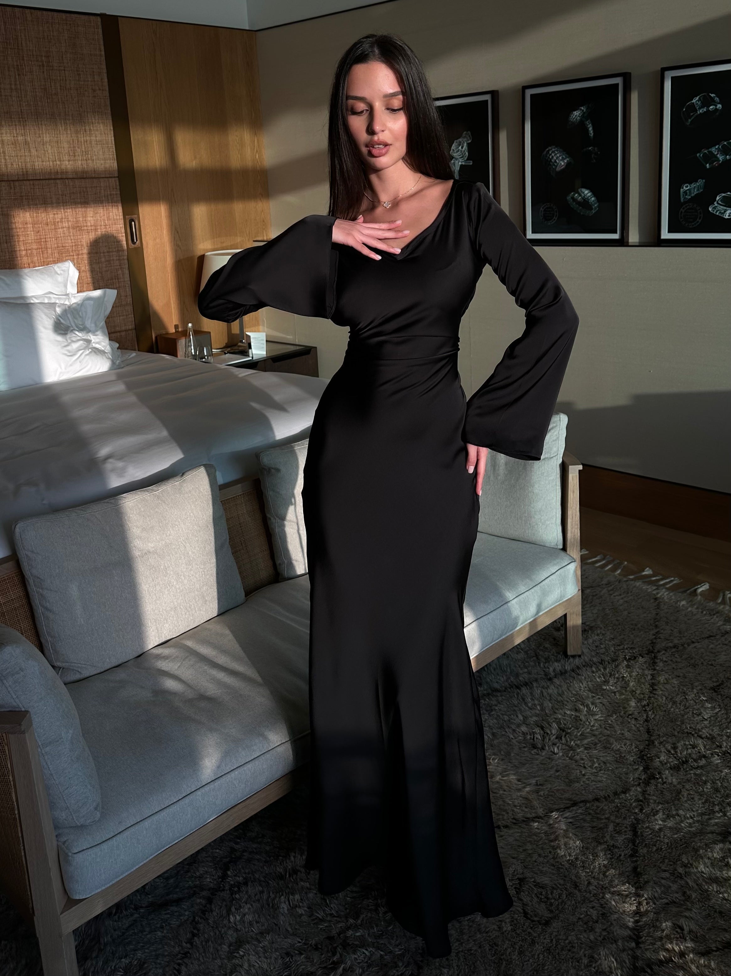 Arabella Sinclair | Elegant Satin Maxi Dress For Women