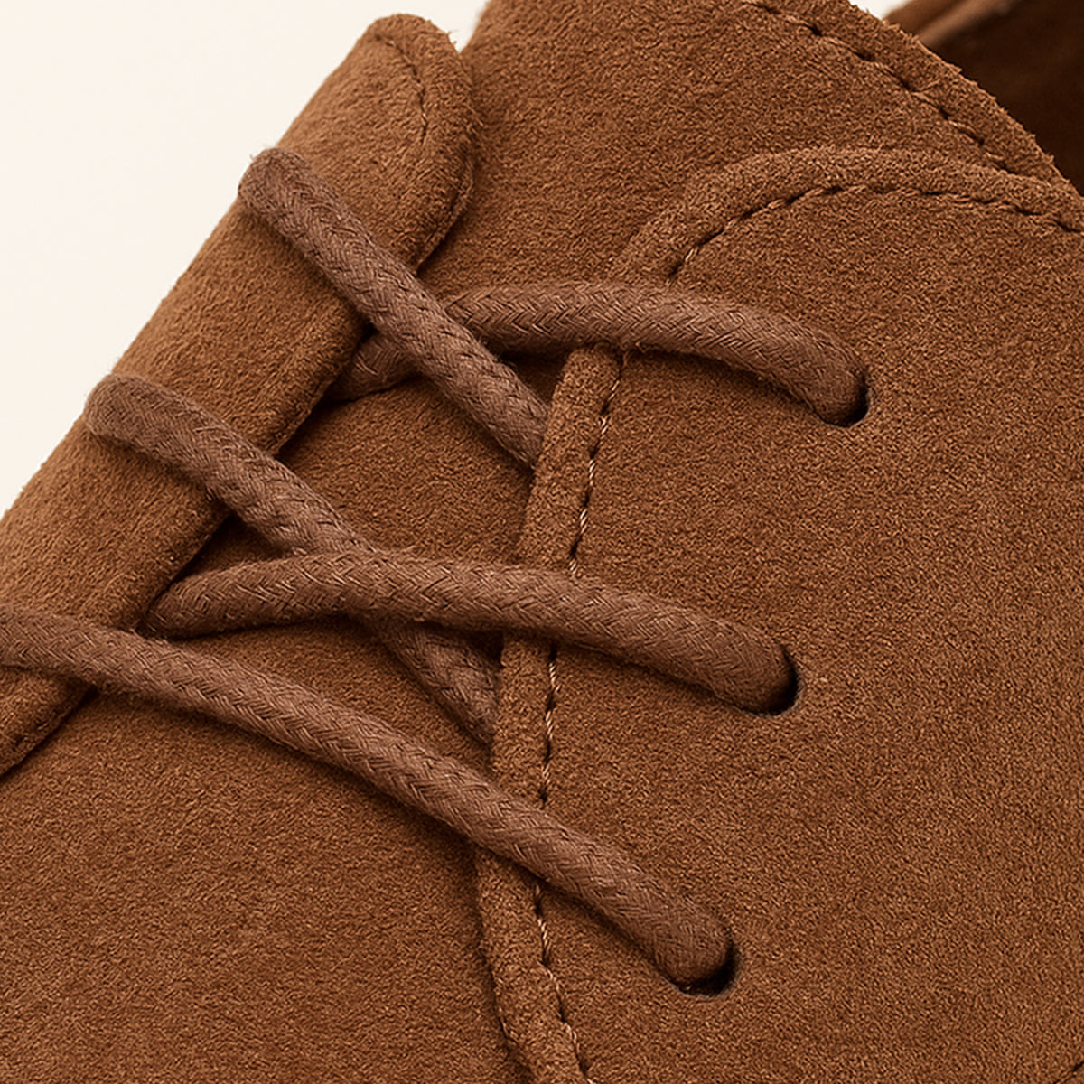 Bastian Renoire | Brown Suede Lace-Up Oxford Shoes for Men
