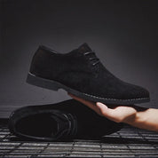 Bastian Renoire | Brown Suede Lace-Up Oxford Shoes for Men
