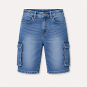 Nathan Harris | Men's Washed Denim Cargo Shorts