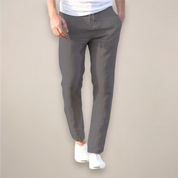 Luca Bellini | White Linen Drawstring Trousers for Men