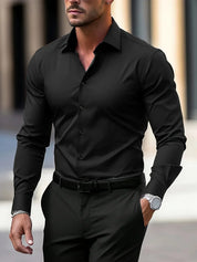 Bastian Fontaine | Slim Fit Blue Business Shirt for Men