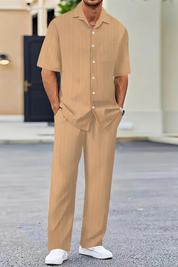 Dorian Ashworth | Black Stripe Relaxed Co-Ord Set for Men
