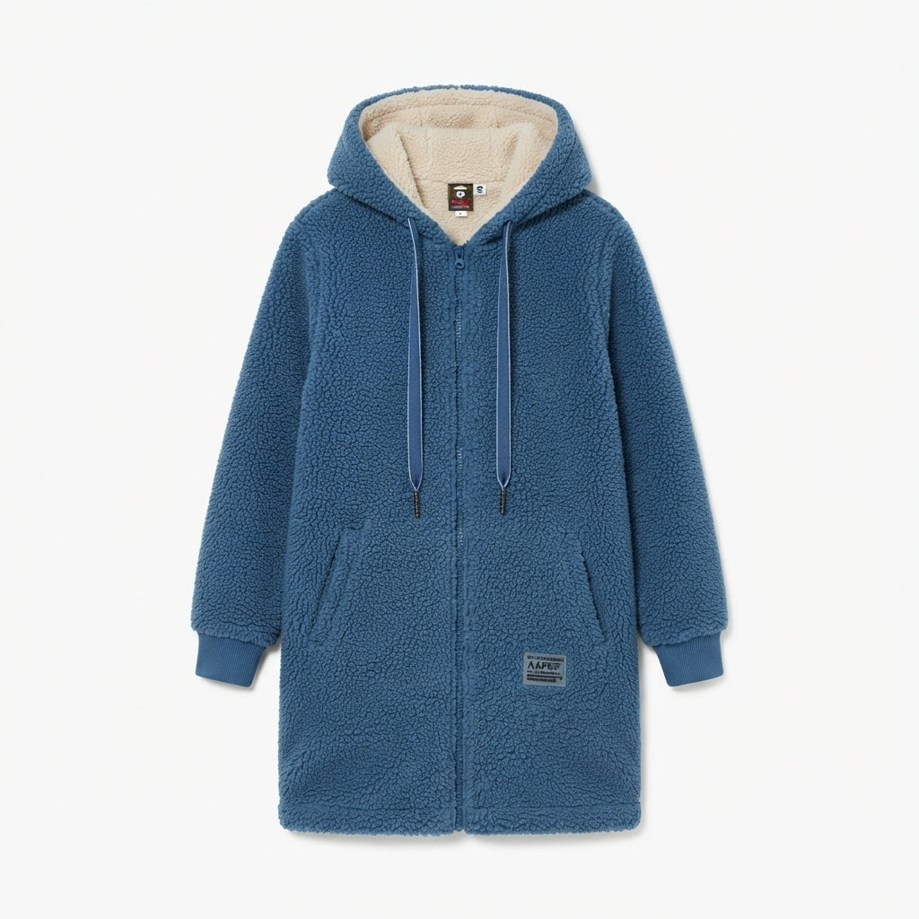 Lydia Clarke | Fleece Hooded Jacket With Drawstring Hood