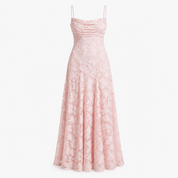 Lydia Pemberton | Blush Pink Floral Textured Maxi Dress