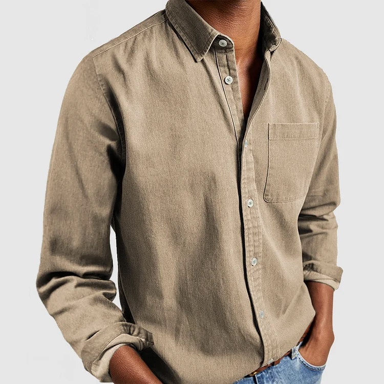 Noah Blake | Classic Linen Button-Up Shirt