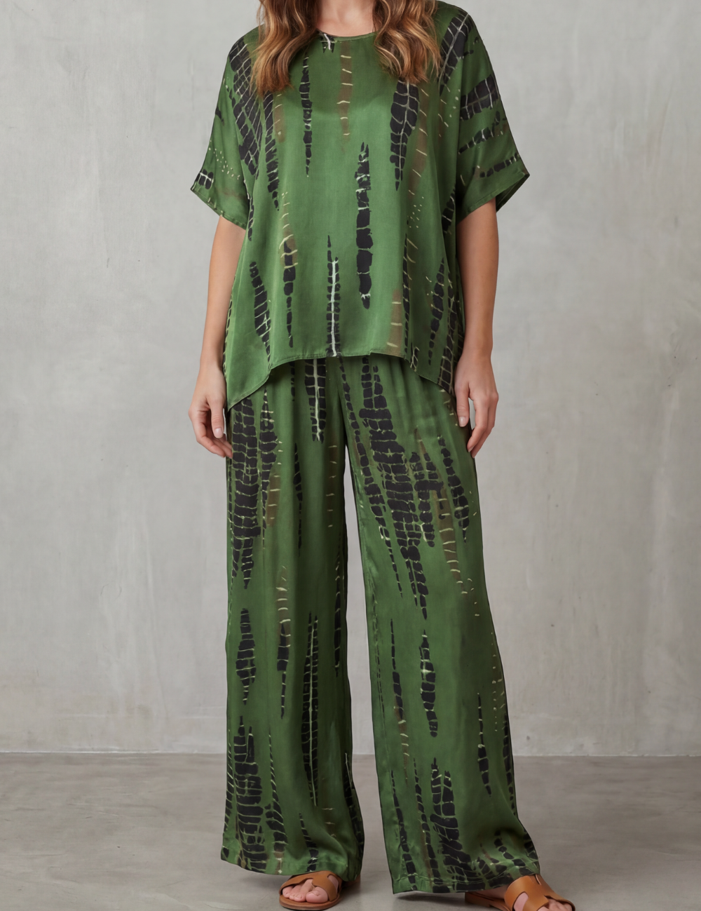 Elowen Harris | Abstract Print Wide-Leg Co-Ord Set