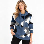 Marina Ashwell | Colour Block Cowl Neck Sweater