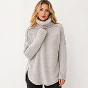Matilda Evans | Chunky Turtleneck Oversized Knit Sweater