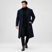 Matilda Harrison | Navy Tailored Longline Overcoat