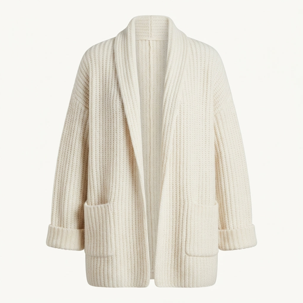 Matilda Sherwood | Ribbed Knit Cardigan With Pockets