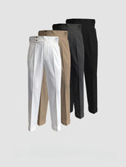Florian Deschamps | Navy High-Waist Tailored Trousers for Men