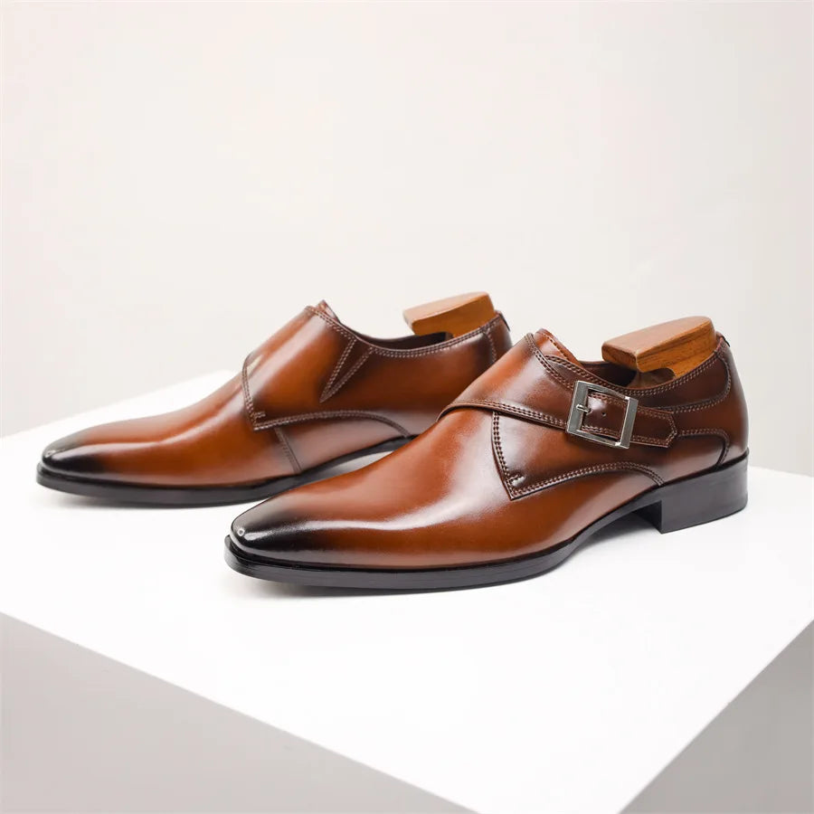 Antonio Ferrara | Roma Monk Strap Leather Shoes Luxe