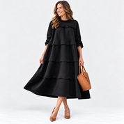 Meredith Ashwood | Tiered Ruffle Midi Dress