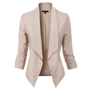 Millicent Scott | Open-Front Draped Blazer