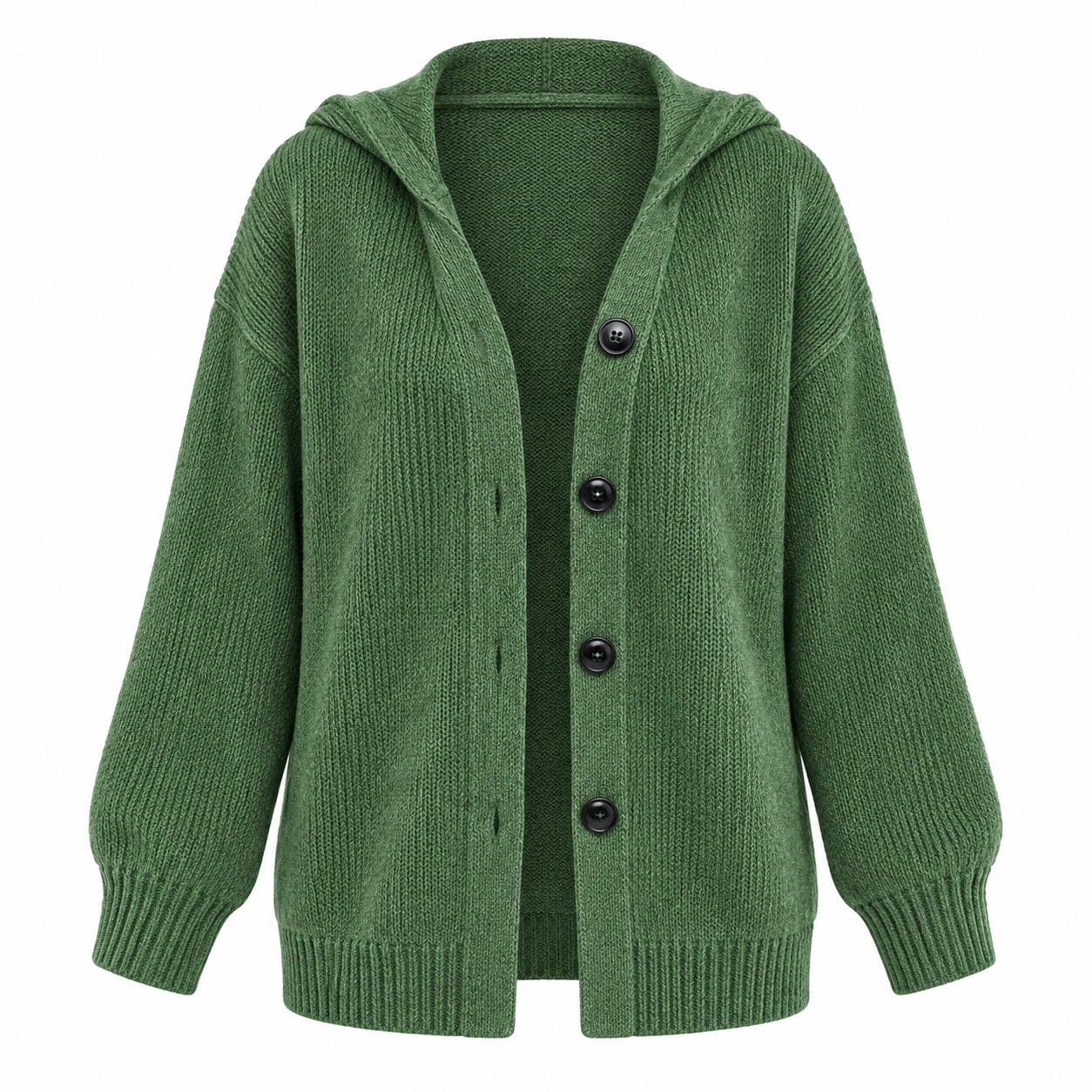Morag Buchanan | Hooded Ribbed Knit Cardigan