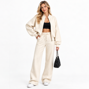Nadia Pemberton | Ensemble pull oversize zippé et pantalon large