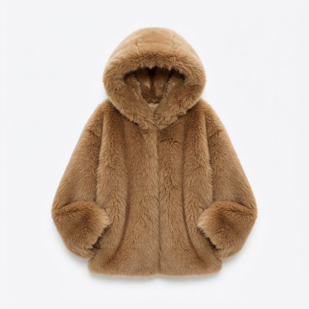 Nancy Kirkwood | Oversized Hooded Faux Fur Coat