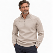 Nathaniel Cross | Quarter-Zip Cotton Sweater