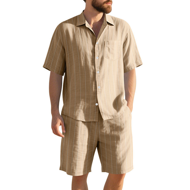 Luca Moretti | Striped Summer Co-Ord Set For Men