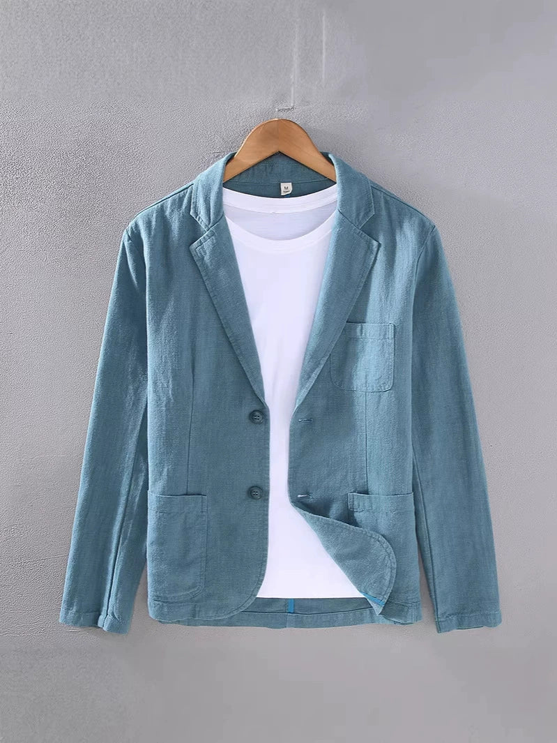 Crispin Vaudelair | Lightweight Linen Blazer in Cream