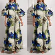 Geneviève Laurent | Artistic Floral Maxi Dress For Women