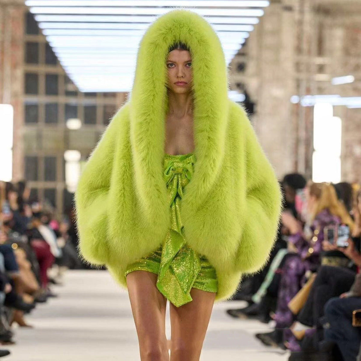 Nancy Kirkwood | Oversized Hooded Faux Fur Coat