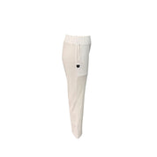 Sophia Marchetti | White Linen Trousers with Elastic Waist & Side Pockets