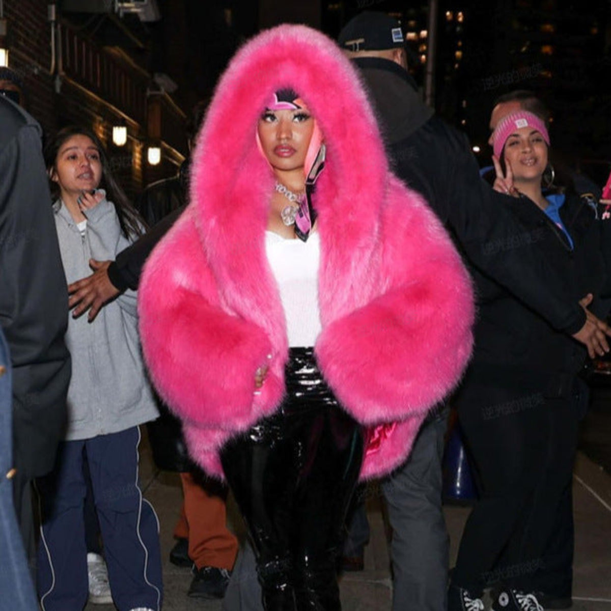Nancy Kirkwood | Oversized Hooded Faux Fur Coat
