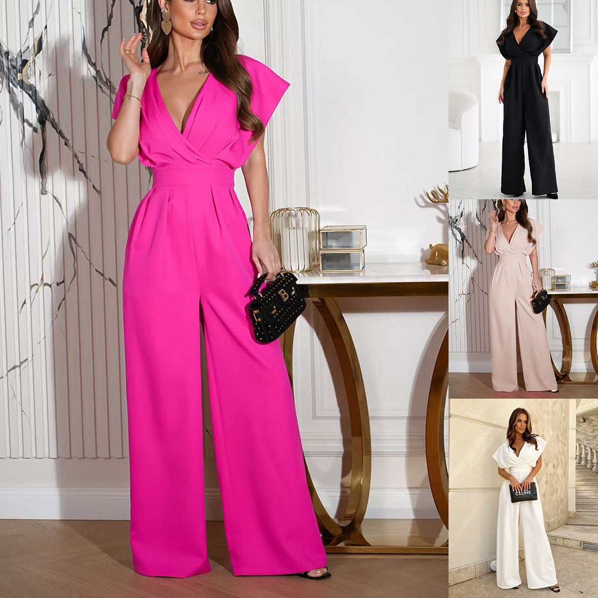 Sophia Bellini | Elegant Wide Leg Jumpsuit For Women