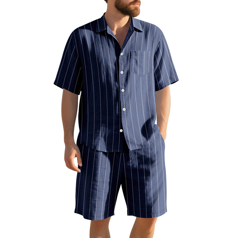 Luca Moretti | Striped Summer Co-Ord Set For Men