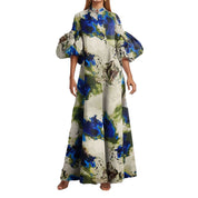Geneviève Laurent | Artistic Floral Maxi Dress For Women