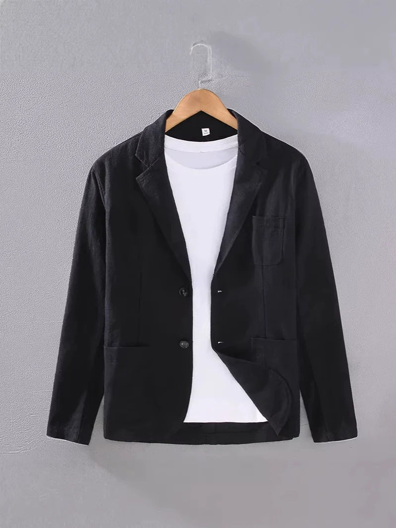 Crispin Vaudelair | Lightweight Linen Blazer in Cream