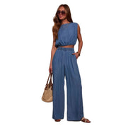 Elena Whitmore | Denim Two-Piece Co-Ord Set For Women