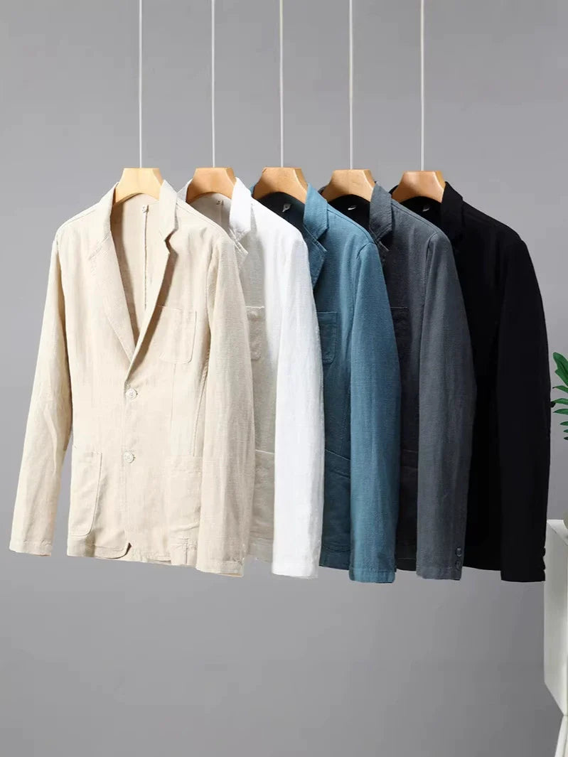 Crispin Vaudelair | Lightweight Linen Blazer in Cream